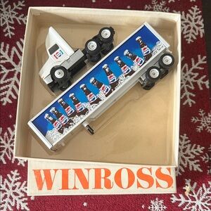 Pepsi Blue and White Toy Truck with Bottle Design
